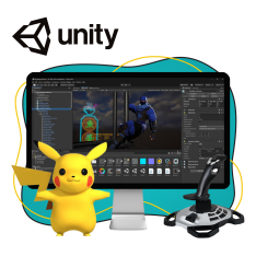 Мир игр на Unity 2D на популярном движке + AI-помощники - КИБЕРшкола программирования для детей, компьютерные курсы для школьников, начинающих и подростков - KIBERone г. Красноармейск